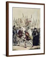Elizabeth I, Queen of England and Ireland, in the Tilbury Camp, 1588-null-Framed Giclee Print