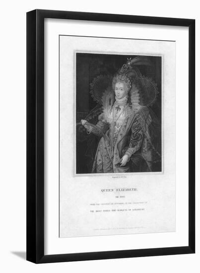 Elizabeth I, Queen of England-William Thomas Fry-Framed Giclee Print