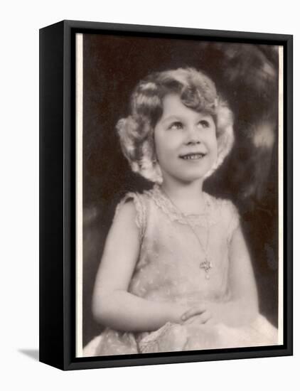 Elizabeth II as a Young Girl-null-Framed Stretched Canvas