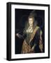 Elizabeth Ist, Queen of England in d'Astree's ballet costume or Rainbow Portrait - 1844-George Peter Alexander Healy-Framed Giclee Print