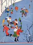 Children Ice Skating, 1935-Elizabeth Jones-Giclee Print