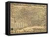 Elizabeth, New Jersey - Panoramic Map-Lantern Press-Framed Stretched Canvas