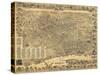 Elizabeth, New Jersey - Panoramic Map-Lantern Press-Stretched Canvas