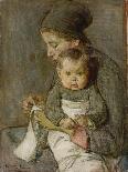 Grandfather's Birthday (La Fête De Grand-Père), C.1897 (Oil on Canvas)-Elizabeth Nourse-Stretched Canvas