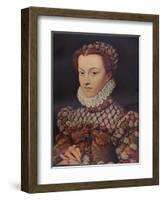 Elizabeth of Austria, (1554-1592), wife of King Charles IX (1550-1574), c1571, (1911)-Francois Clouet-Framed Giclee Print