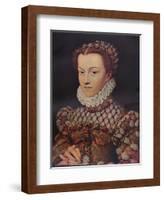 Elizabeth of Austria, (1554-1592), wife of King Charles IX (1550-1574), c1571, (1911)-Francois Clouet-Framed Giclee Print