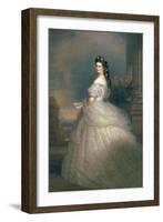 Elizabeth of Bavaria (1837-98), Empress of Austria, Wife of Emperor Franz Joseph (1830-1916)-Franz Xaver Winterhalter-Framed Giclee Print