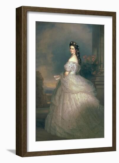 Elizabeth of Bavaria (1837-98), Empress of Austria, Wife of Emperor Franz Joseph (1830-1916)-Franz Xaver Winterhalter-Framed Giclee Print