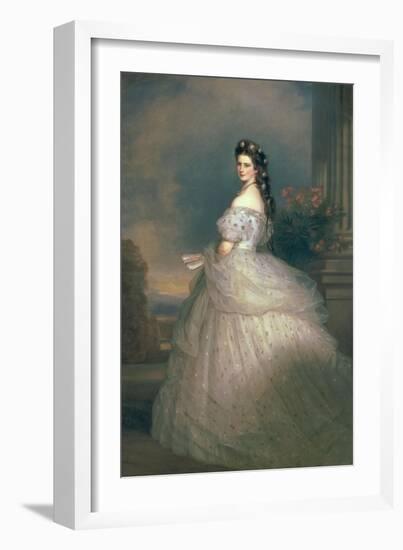 Elizabeth of Bavaria (1837-98), Empress of Austria, Wife of Emperor Franz Joseph (1830-1916)-Franz Xaver Winterhalter-Framed Giclee Print