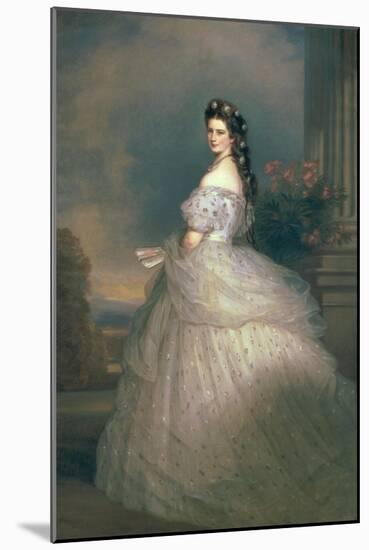 Elizabeth of Bavaria (1837-98), Empress of Austria, Wife of Emperor Franz Joseph (1830-1916)-Franz Xaver Winterhalter-Mounted Giclee Print