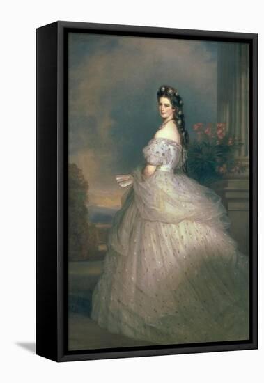 Elizabeth of Bavaria (1837-98), Empress of Austria, Wife of Emperor Franz Joseph (1830-1916)-Franz Xaver Winterhalter-Framed Stretched Canvas