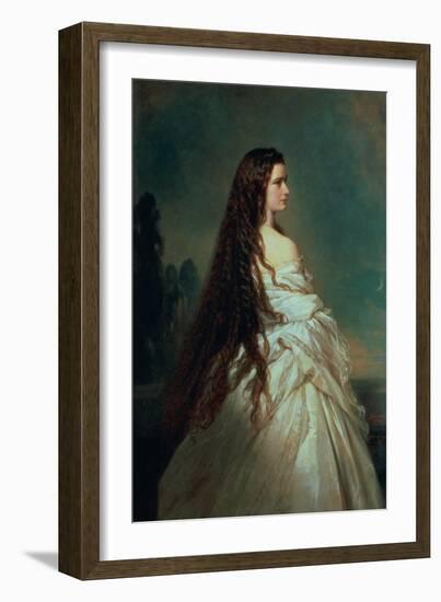 Elizabeth of Bavaria (1837-98), Wife of Emperor Franz Joseph I of Austria (1830-1916)-Franz Xaver Winterhalter-Framed Giclee Print