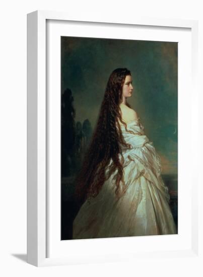 Elizabeth of Bavaria (1837-98), Wife of Emperor Franz Joseph I of Austria (1830-1916)-Franz Xaver Winterhalter-Framed Giclee Print