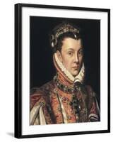 Elizabeth of Valois-Alonso Sanchez Coello-Framed Art Print