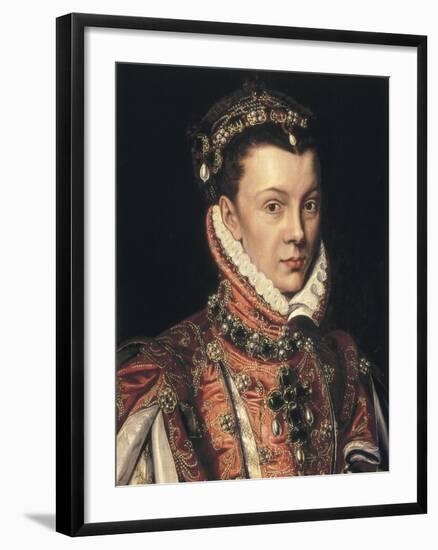 Elizabeth of Valois-Alonso Sanchez Coello-Framed Art Print