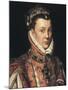 Elizabeth of Valois-Alonso Sanchez Coello-Mounted Art Print