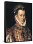 Elizabeth of Valois-Alonso Sanchez Coello-Framed Stretched Canvas