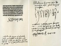 Signatures of Henry VII, Elizabeth of York, Henry VIII and Catherine of Aragon, 16th Century-Elizabeth of York-Mounted Giclee Print