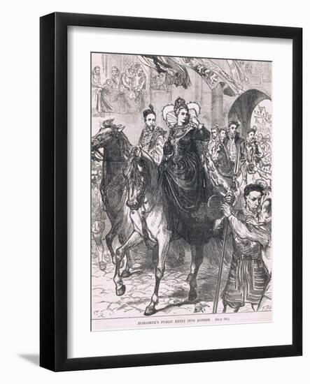 Elizabeth's Public Entry into London 1559-Charles Ricketts-Framed Giclee Print