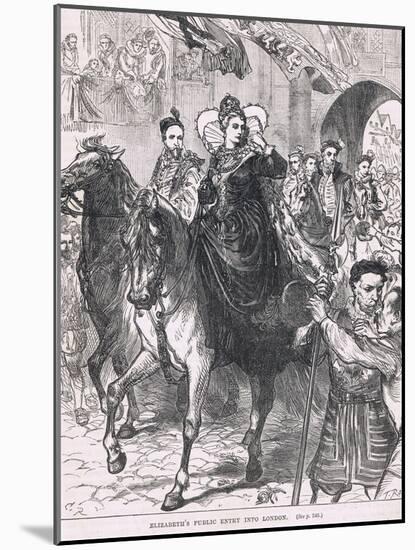 Elizabeth's Public Entry into London 1559-Charles Ricketts-Mounted Giclee Print