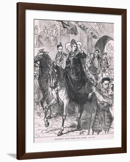 Elizabeth's Public Entry into London 1559-Charles Ricketts-Framed Giclee Print