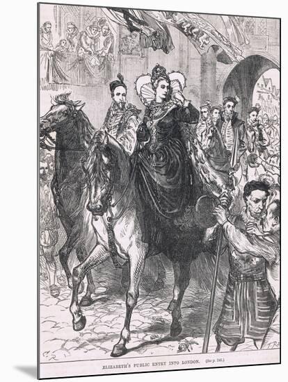 Elizabeth's Public Entry into London 1559-Charles Ricketts-Mounted Giclee Print