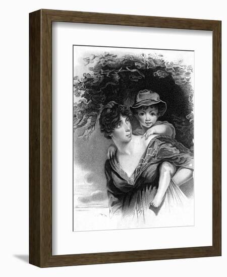 Elizabeth Sheridan-John Hoppner-Framed Art Print