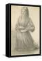 Elizabeth Siddal Playing a Stringed Instrument, C.1852 (Graphite on Off-White Paper)-Dante Gabriel Charles Rossetti-Framed Stretched Canvas