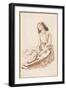 Elizabeth Siddal, Seated on the Ground-Dante Gabriel Charles Rossetti-Framed Giclee Print