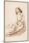 Elizabeth Siddal, Seated on the Ground-Dante Gabriel Charles Rossetti-Mounted Giclee Print