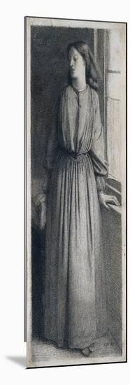 Elizabeth Siddal Standing at a Window-Dante Gabriel Charles Rossetti-Mounted Giclee Print