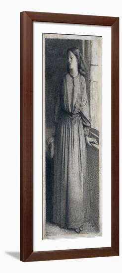 Elizabeth Siddal Standing at a Window-Dante Gabriel Charles Rossetti-Framed Giclee Print