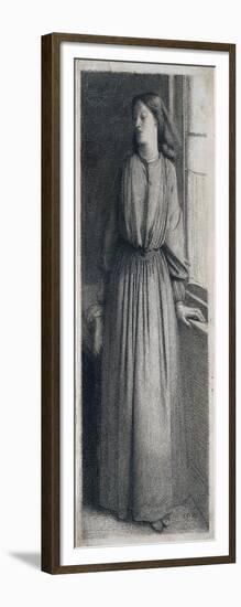 Elizabeth Siddal Standing at a Window-Dante Gabriel Charles Rossetti-Framed Giclee Print