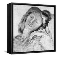 Elizabeth Siddal - wife-Dante Gabriel Rossetti-Framed Stretched Canvas