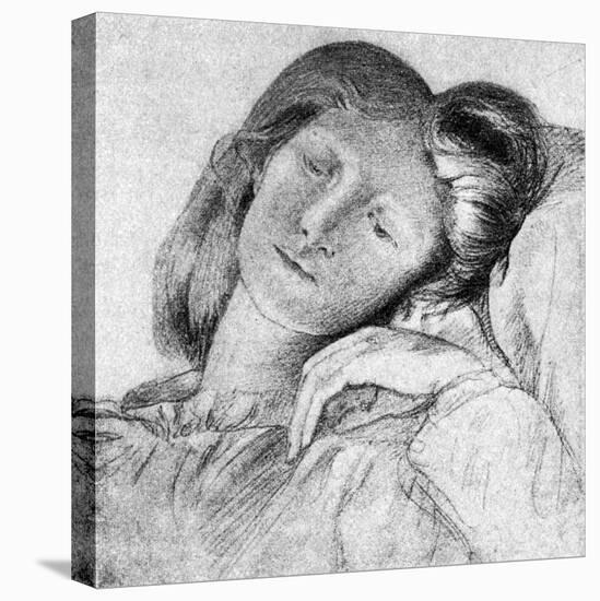 Elizabeth Siddal - wife-Dante Gabriel Rossetti-Stretched Canvas