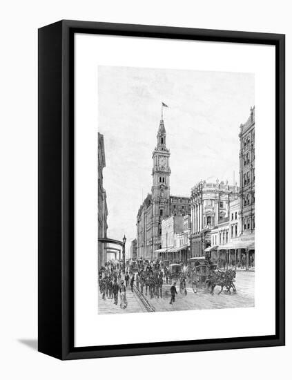 Elizabeth Street, Melbourne, Victoria, Australia, 1886-W Mollier-Framed Stretched Canvas