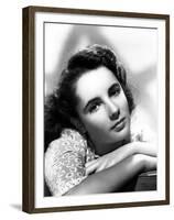 ELIZABETH TAYLOR 1944 (b/w photo)-null-Framed Photo