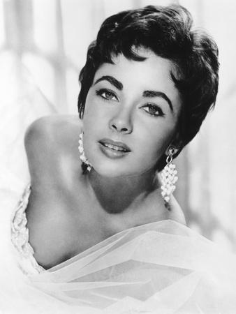 Taylor　直筆サインと白黒ポートレート写真 Elizabeth