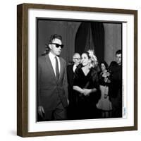 Elizabeth Taylor and Her Husband Richard Burton at a Party-Therese Begoin-Framed Photographic Print