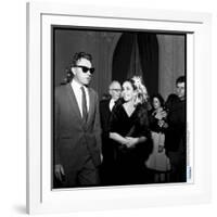 Elizabeth Taylor and Her Husband Richard Burton at a Party-Therese Begoin-Framed Photographic Print