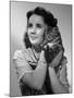 ELIZABETH TAYLOR (b/w photo)-null-Mounted Photo