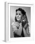 ELIZABETH TAYLOR (b/w photo)-null-Framed Photo