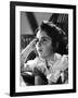 ELIZABETH TAYLOR (b/w photo)-null-Framed Photo