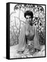 Elizabeth Taylor (b/w photo)-null-Framed Stretched Canvas