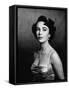 Elizabeth Taylor (b/w photo)-null-Framed Stretched Canvas