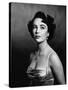 Elizabeth Taylor (b/w photo)-null-Stretched Canvas