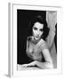 Elizabeth Taylor (b/w photo)-null-Framed Photo