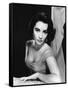 Elizabeth Taylor (b/w photo)-null-Framed Stretched Canvas