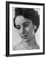 Elizabeth Taylor British-Born Actress, Star of Numerous American Films-null-Framed Photographic Print