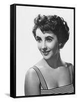 ELIZABETH TAYLOR early 50'S (b/w photo)-null-Framed Stretched Canvas